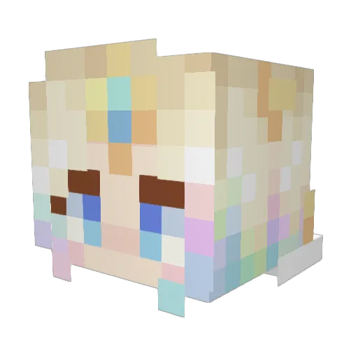 ARaeL3 Minecraft avatar head, 3D render