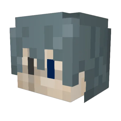 ARandomCultist Minecraft avatar head, 3D render