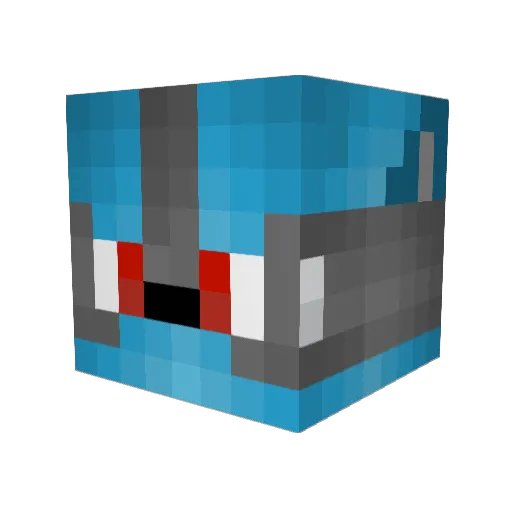 ARandomWall Minecraft avatar head, 3D render