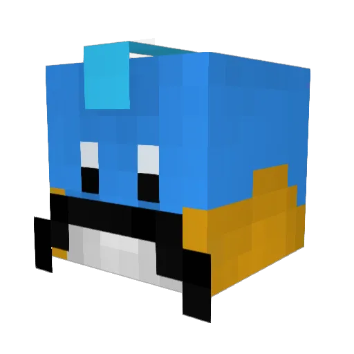 ARealMudkip Minecraft avatar head, 3D render