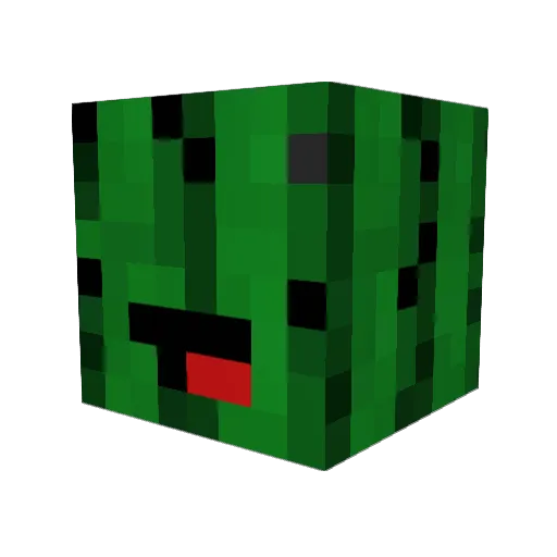 ARealist Minecraft avatar head, 3D render