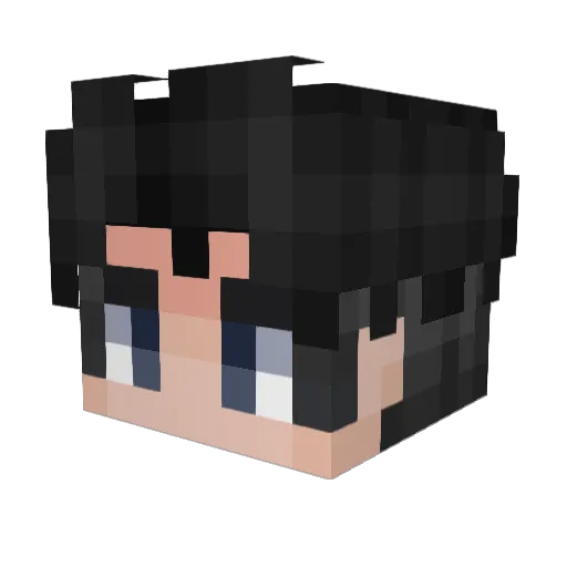 ARetract Minecraft avatar head, 3D render