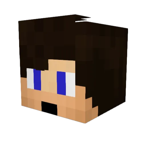 ARmERos Minecraft avatar head, 3D render