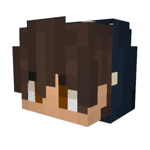 AS2CARREAU Minecraft avatar head, 3D render