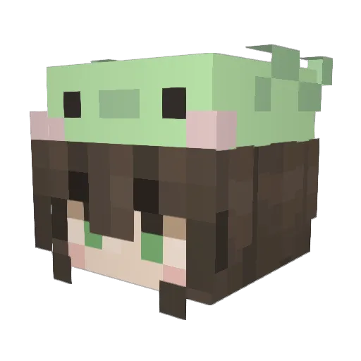 AS4Y Minecraft avatar head, 3D render