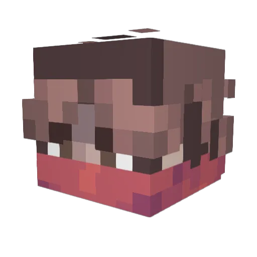 ASAPClorox Minecraft avatar head, 3D render