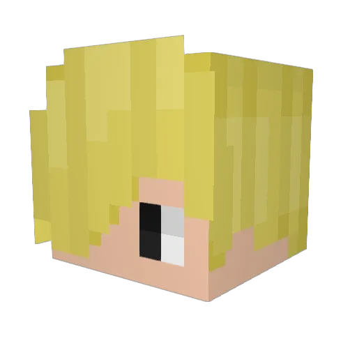 ASAP_CS Minecraft avatar head, 3D render