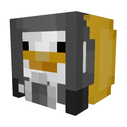 ASDFmuffin Minecraft avatar head, 3D render