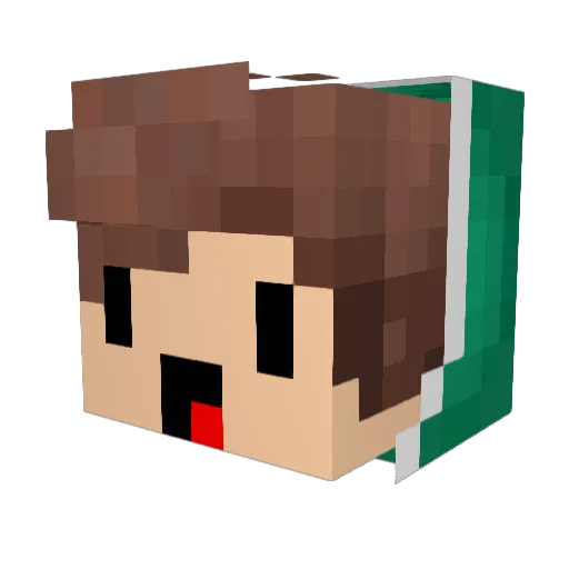 ASDGE Minecraft avatar head, 3D render
