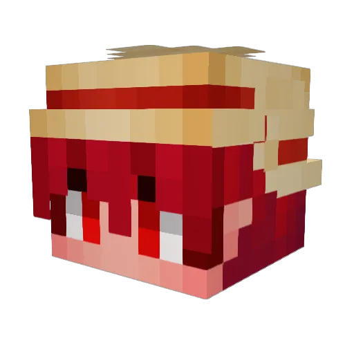 ASDN15 Minecraft avatar head, 3D render