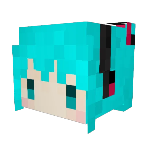 ASDRPG Minecraft avatar head, 3D render