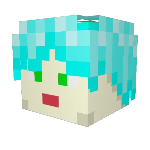 ASEAN1312 Minecraft avatar head, 3D render