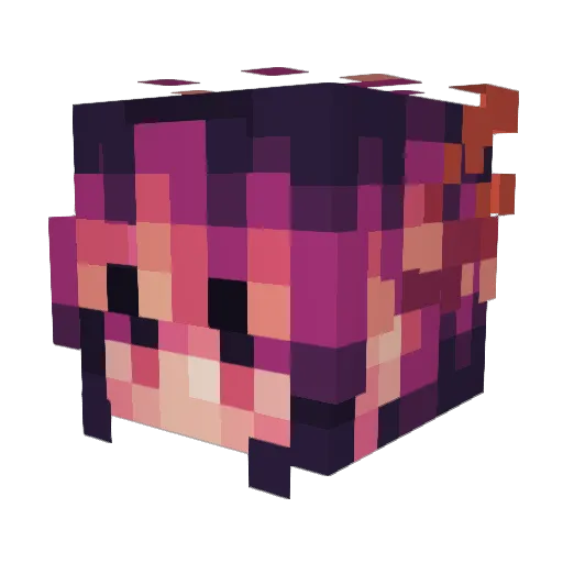 ASGDRAKE Minecraft avatar head, 3D render