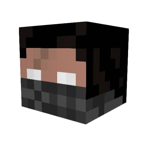 ASG_Chemistry Minecraft avatar head, 3D render