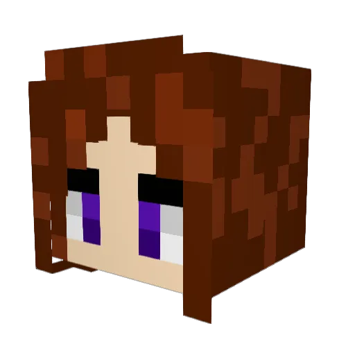 ASHHWolffin Minecraft avatar head, 3D render