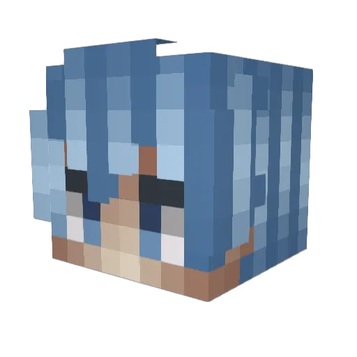 ASHIZUNE Minecraft avatar head, 3D render