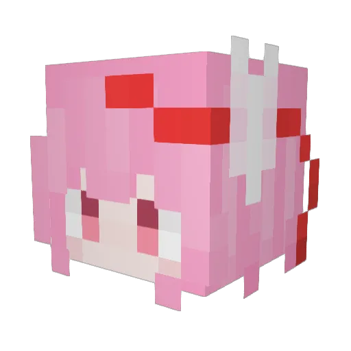 ASHKANON Minecraft avatar head, 3D render