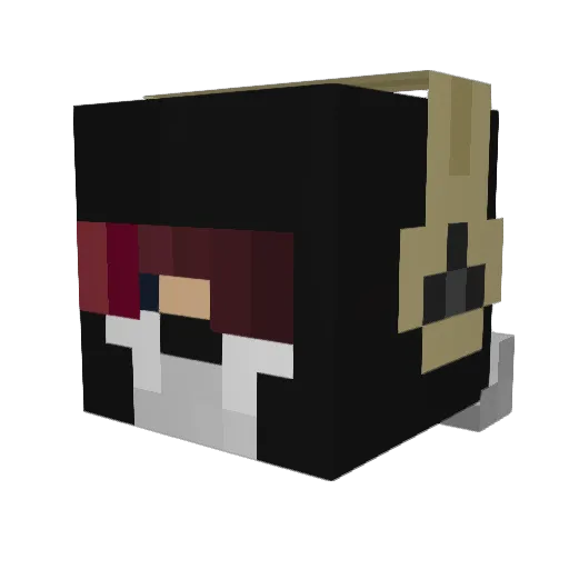 ASHQ808 Minecraft avatar head, 3D render