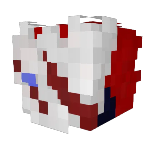 ASHUSHUUUU Minecraft avatar head, 3D render