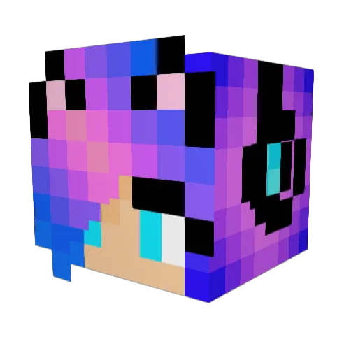 ASH_0x0_ Minecraft avatar head, 3D render