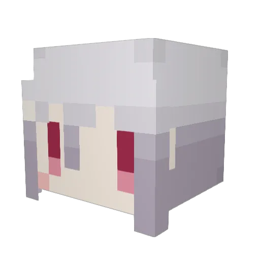 ASH_Lycoris Minecraft avatar head, 3D render