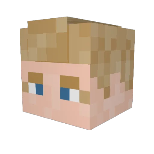 ASHouser Minecraft avatar head, 3D render