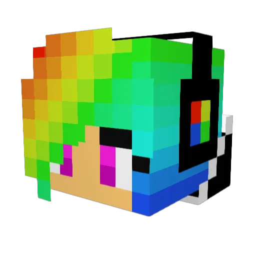 ASIA2016 Minecraft avatar head, 3D render