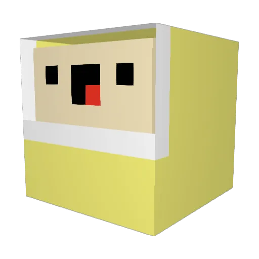 ASIDU_YH Minecraft avatar head, 3D render