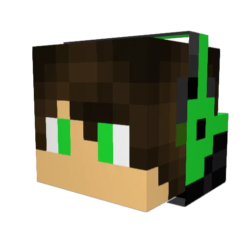 ASILVA_ Minecraft avatar head, 3D render