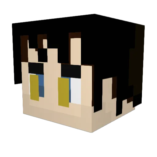 ASIRIO66 Minecraft avatar head, 3D render