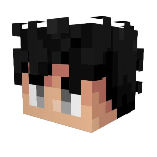 ASJ07020 Minecraft avatar head, 3D render