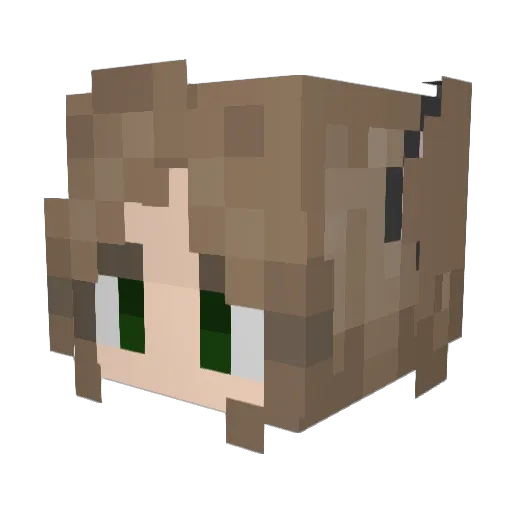 ASJazmin Minecraft avatar head, 3D render