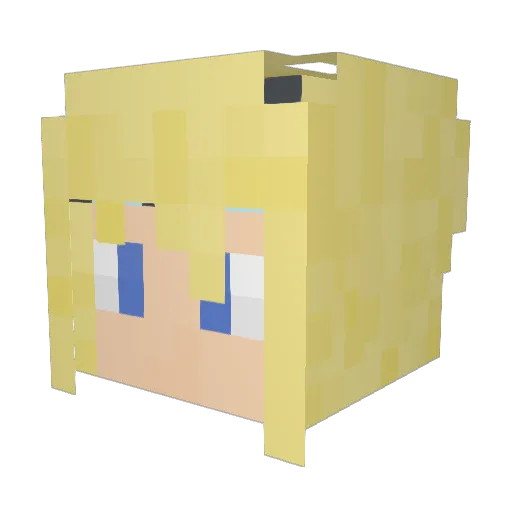 ASKExXx Minecraft avatar head, 3D render