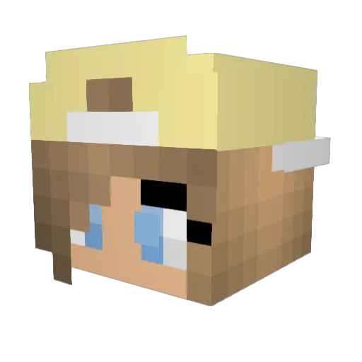 ASLGAMER Minecraft avatar head, 3D render