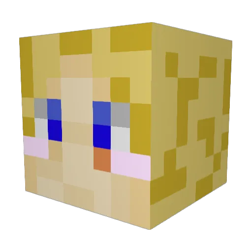 ASL_Sa Minecraft avatar head, 3D render
