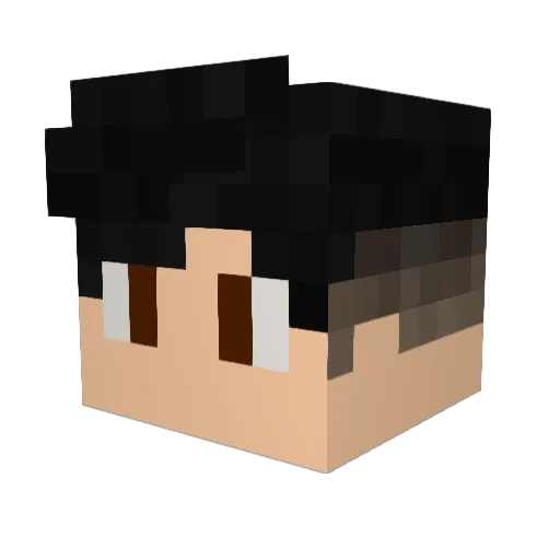 ASMOTOANICO Minecraft avatar head, 3D render