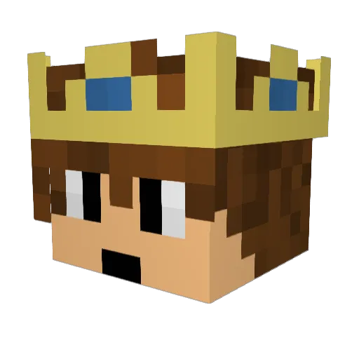 ASMRAZ Minecraft avatar head, 3D render