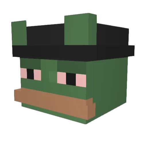 ASMR_Yogurette Minecraft avatar head, 3D render