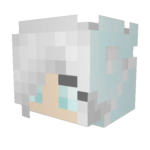 ASMango Minecraft avatar head, 3D render