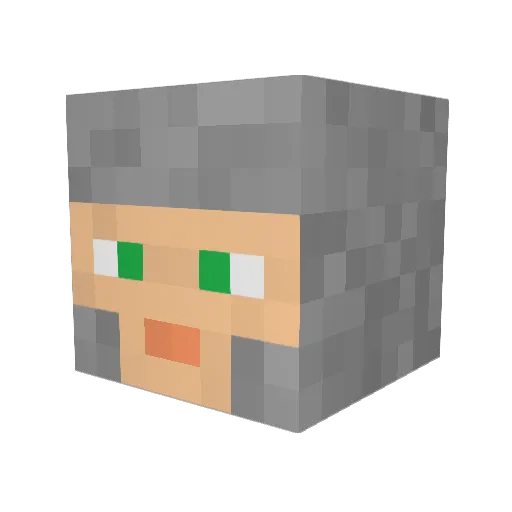 ASOTIL Minecraft avatar head, 3D render