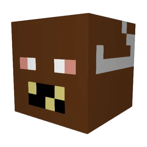 ASPEG Minecraft avatar head, 3D render