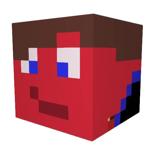 ASPPRO Minecraft avatar head, 3D render