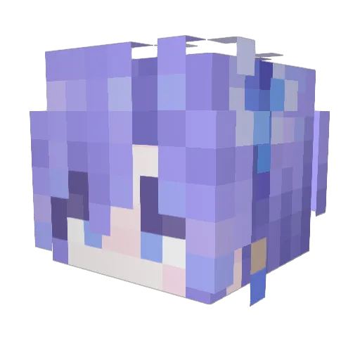 ASSTUBIG Minecraft avatar head, 3D render