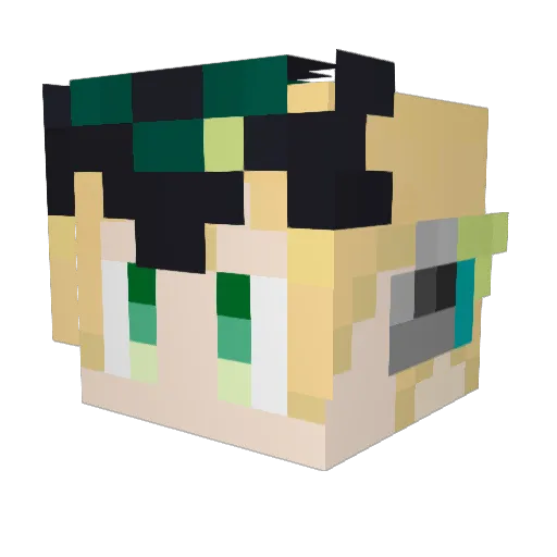ASS_SYDNEY Minecraft avatar head, 3D render