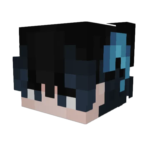 ASTAAA Minecraft avatar head, 3D render