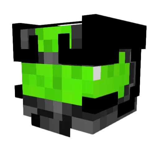 ASTlZO Minecraft avatar head, 3D render