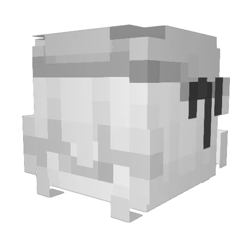 ASUFHBGE Minecraft avatar head, 3D render