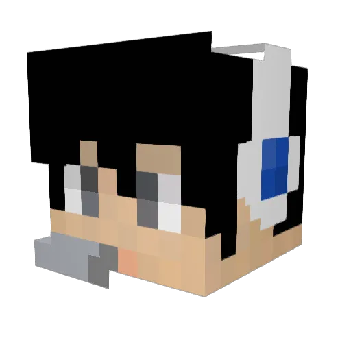 ASUKA369 Minecraft avatar head, 3D render