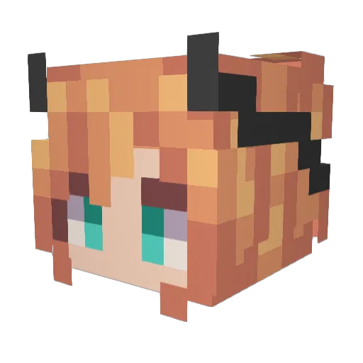 ASU_SAO Minecraft avatar head, 3D render