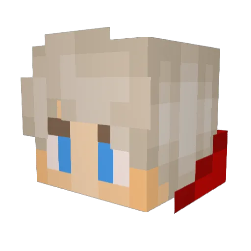 ASW2308 Minecraft avatar head, 3D render